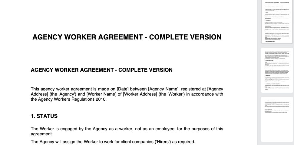 中介派遣工协议（完整版） preview